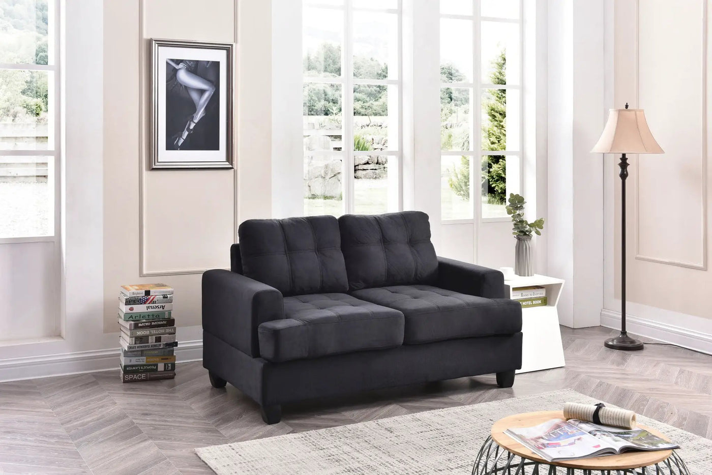 Stylish Transitional Loveseat For Two by HouseOfZazla