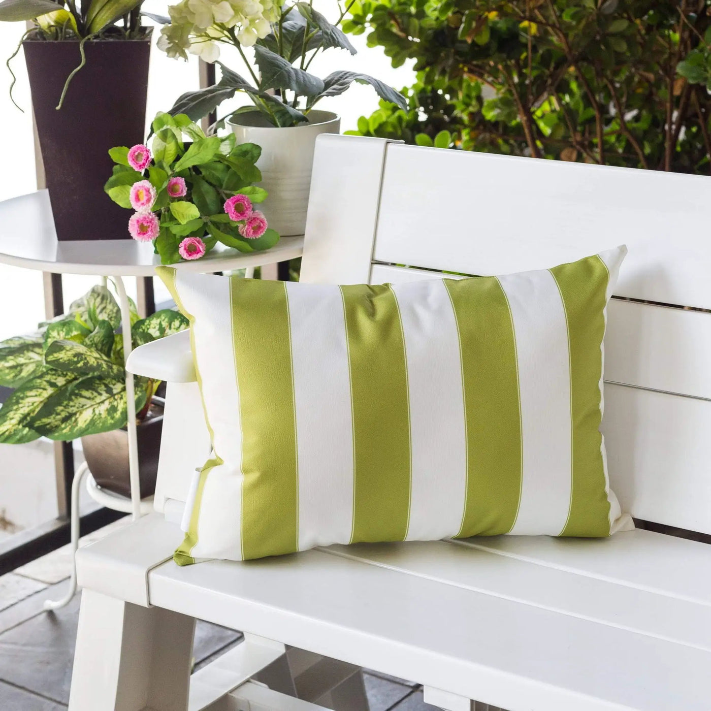 Horizon Stripe Pillow Outdoor & Indoor by HouseOfZazla