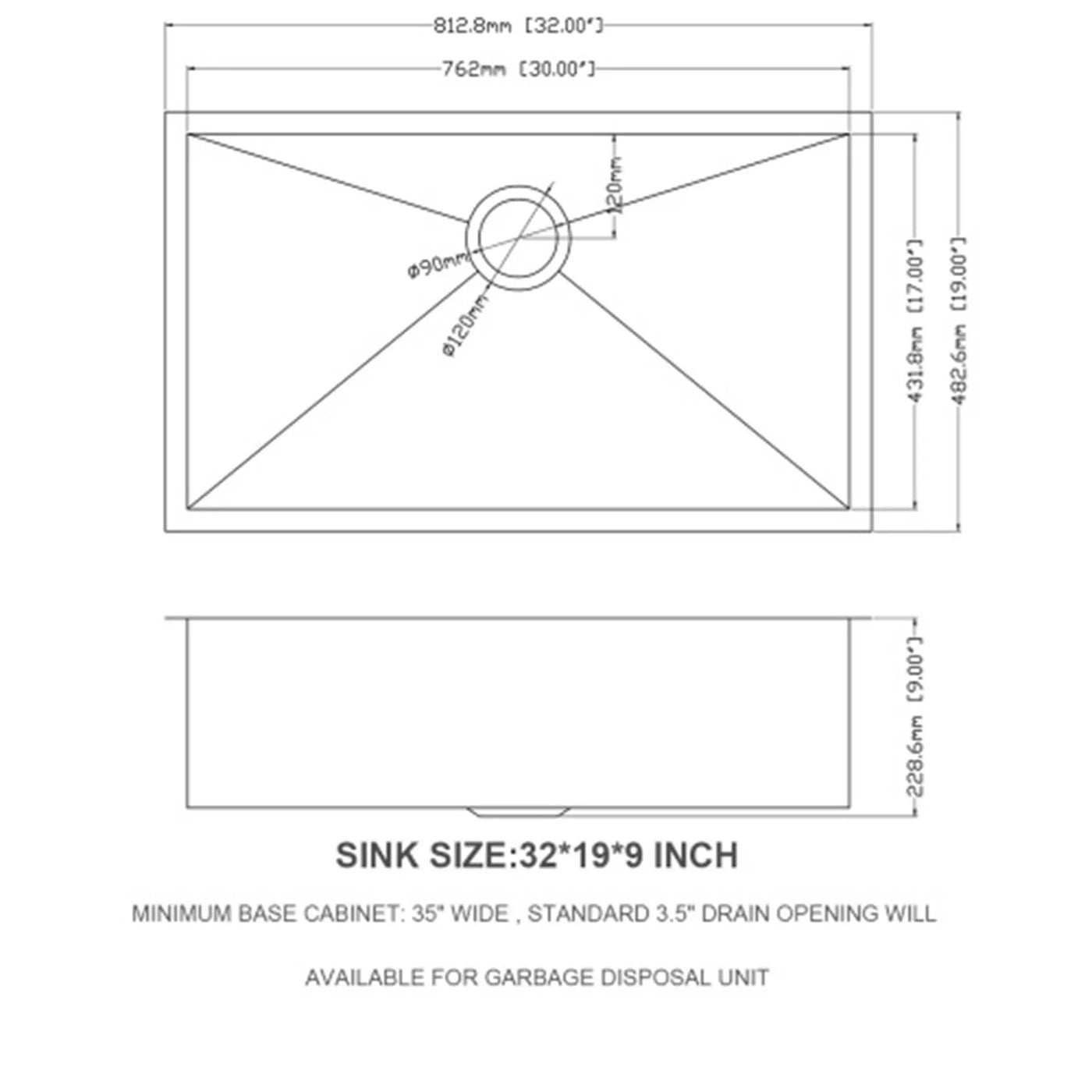 Undermount Stainless Steel Kitchen Sink, Deep Single Bowl Basin by HouseOfZazla