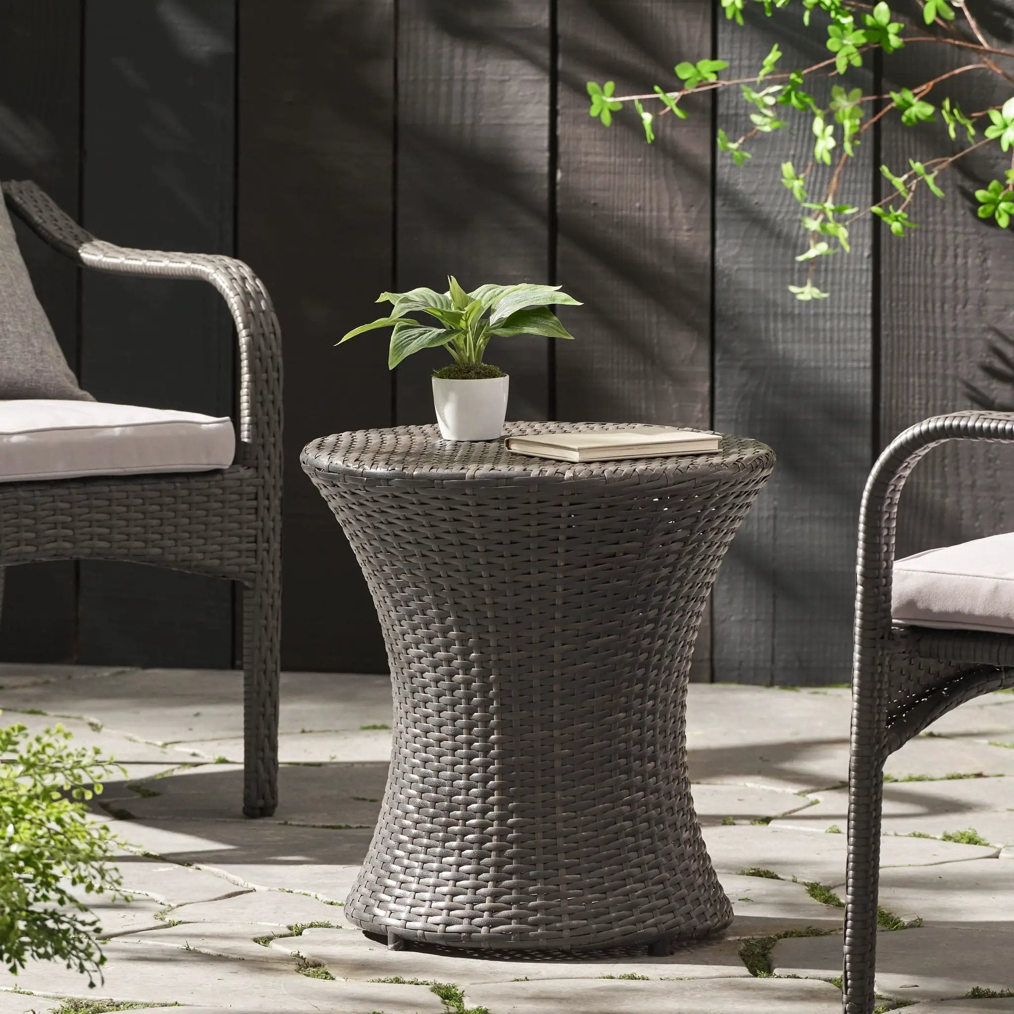Thrive - Hourglass Rattan Table With No Glass Top by HouseOfZazla