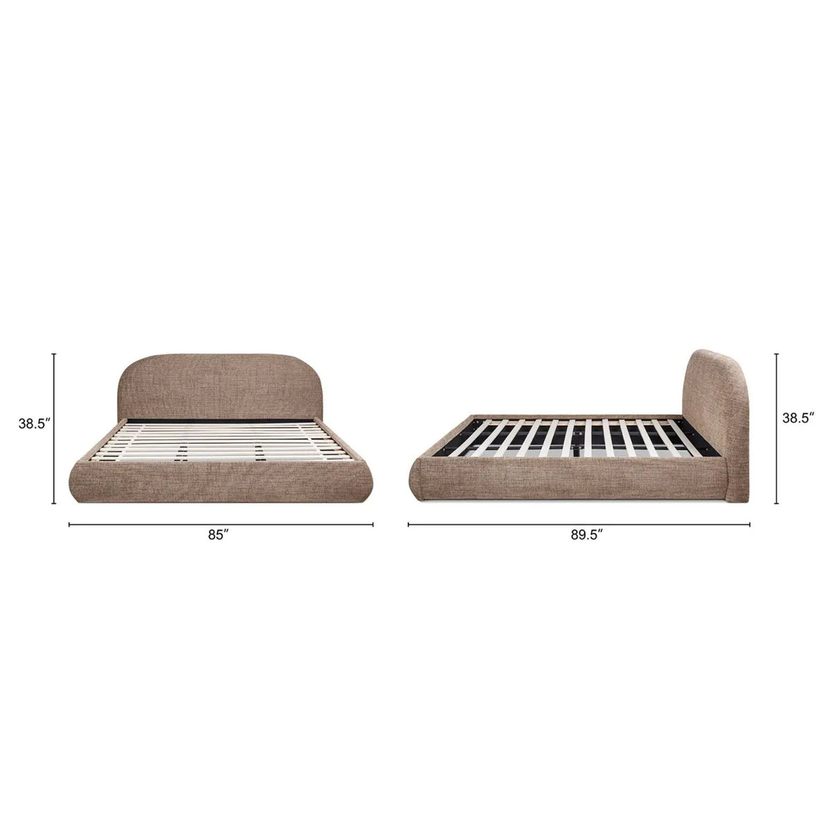 Archie Puffy Grounded - Upholstered Platform Bed, photo 8 of 49