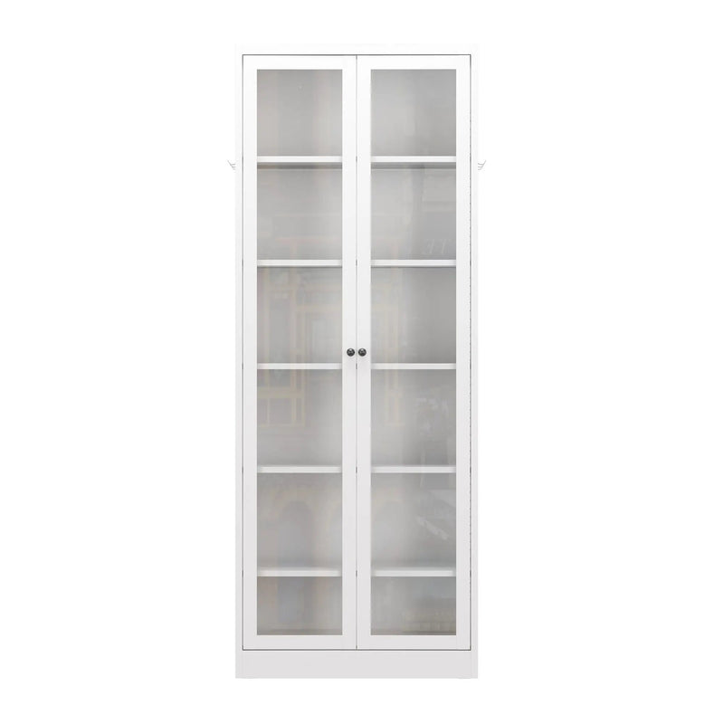 Kitchen Pantry Cabinet With 5 Adjustable Shelves, Freestanding Storage For Kitchen - White by HouseOfZazla