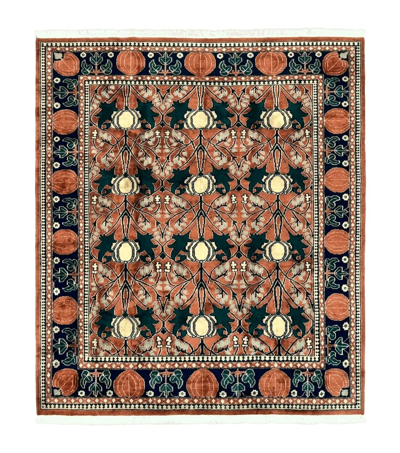 Indo Persian Bidjar Rug 8x10, Red and Black, Handmade Vintage Wool Carpet by Jewel Rugs