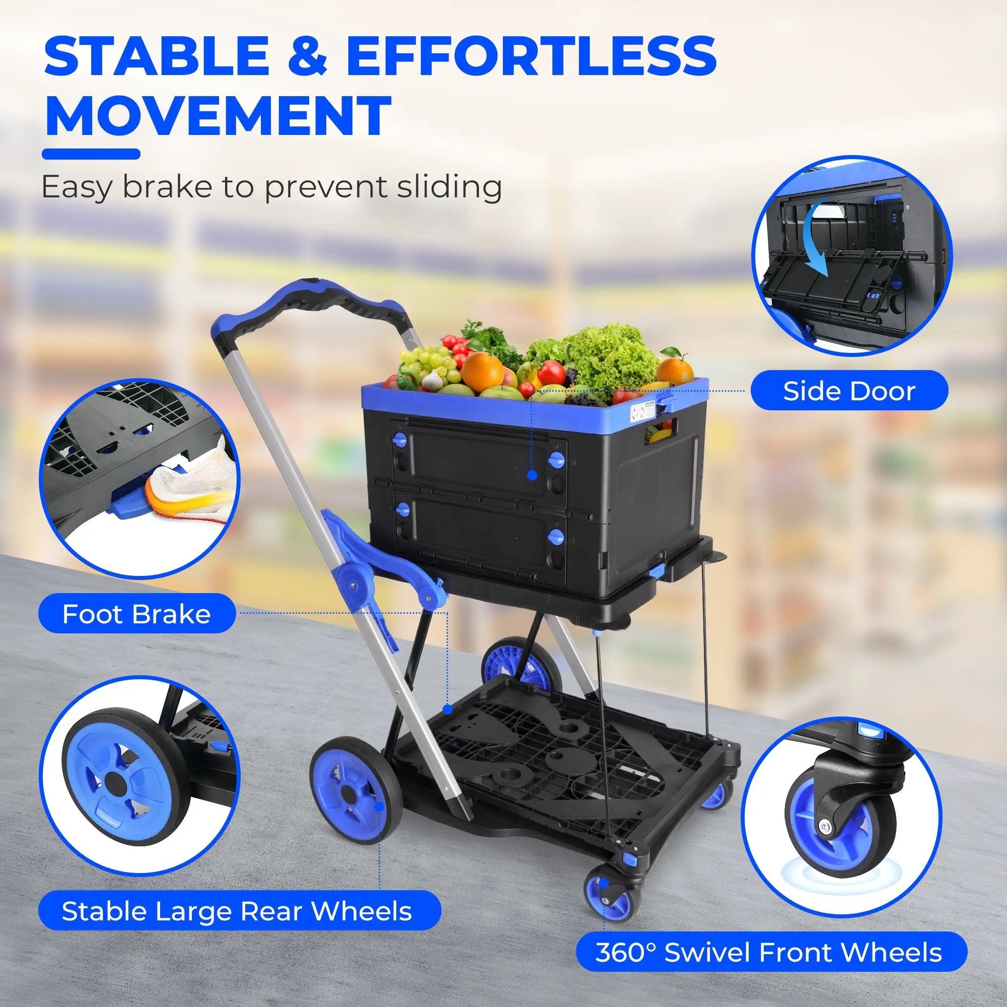 2-Tier Folding Cart by HouseOfZazla
