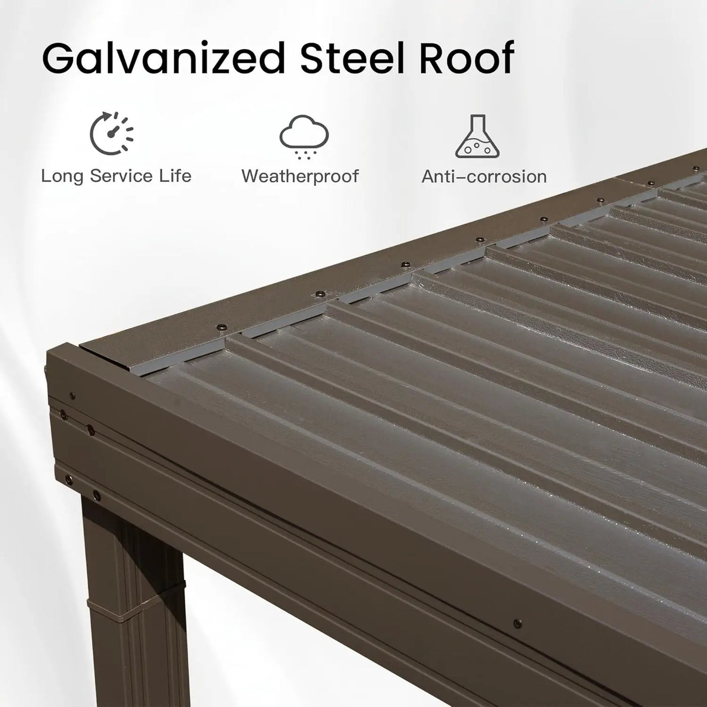 12x20FT Lean To Gazebo with Steel Roof by HouseOfZazla