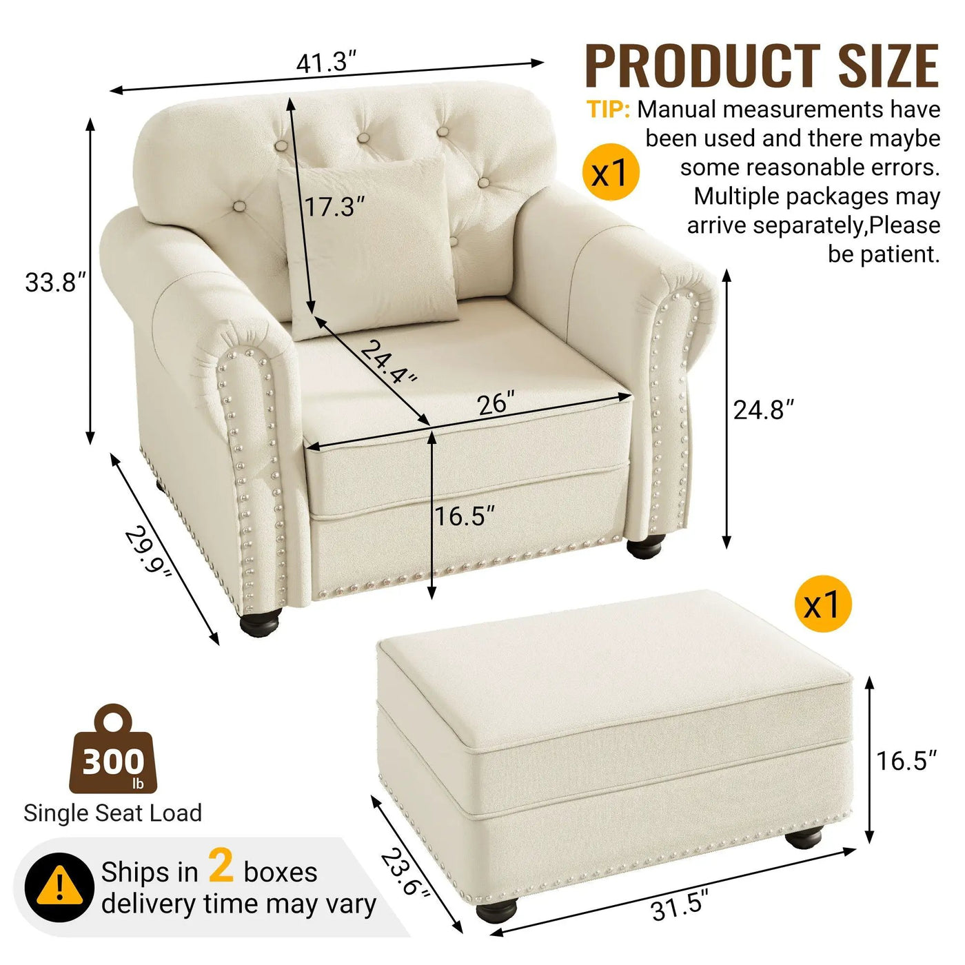Sofa With Nailhead Trim And Rolled Armrests by HouseOfZazla