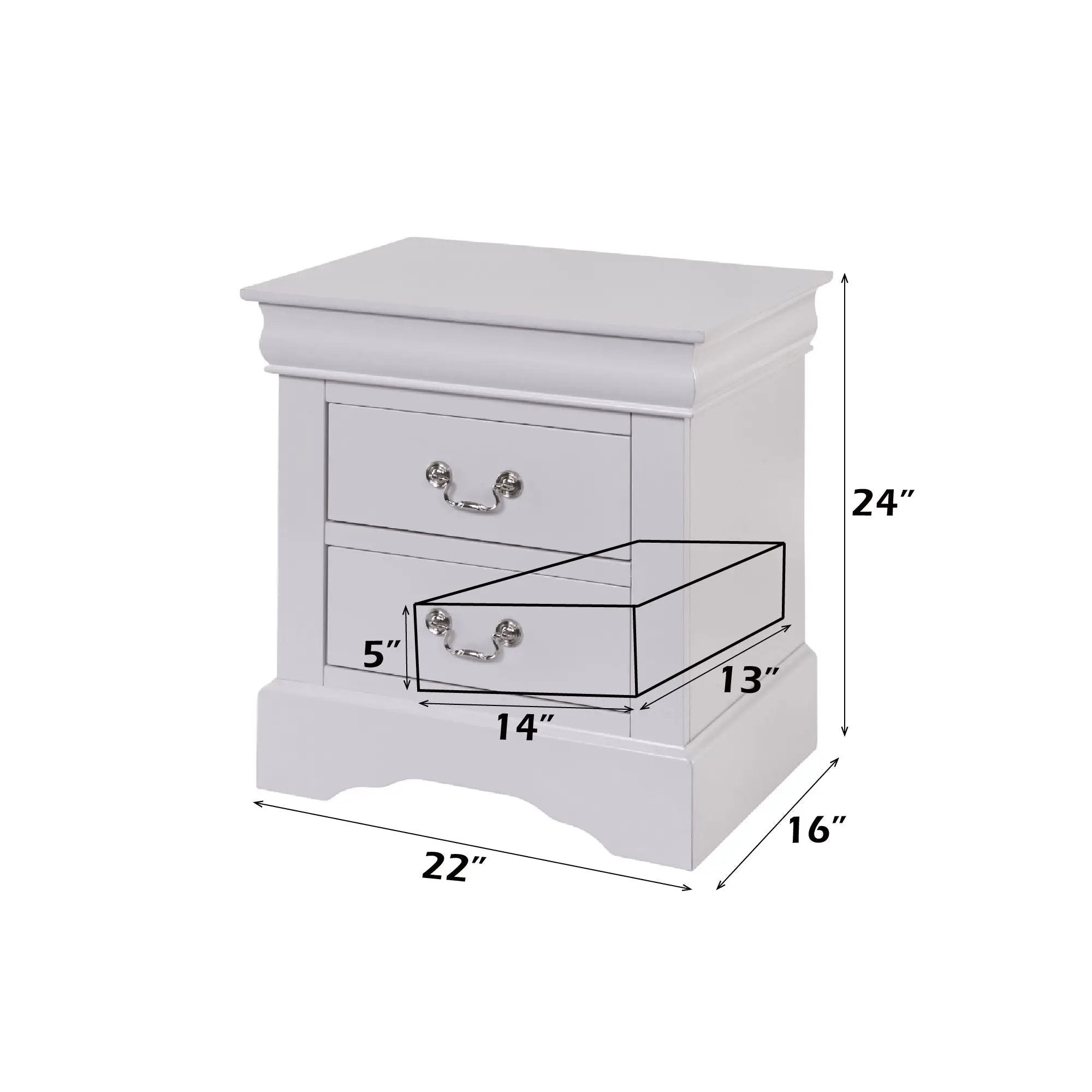 Louis Philippe III - Sleek Design Nightstand by Unique Piece Furniture