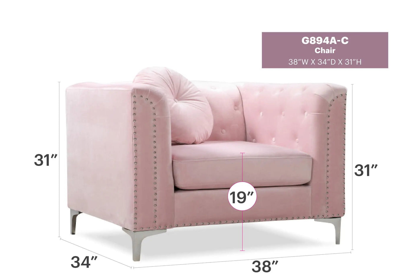 Contemporary Sloped Arm Chair by HouseOfZazla