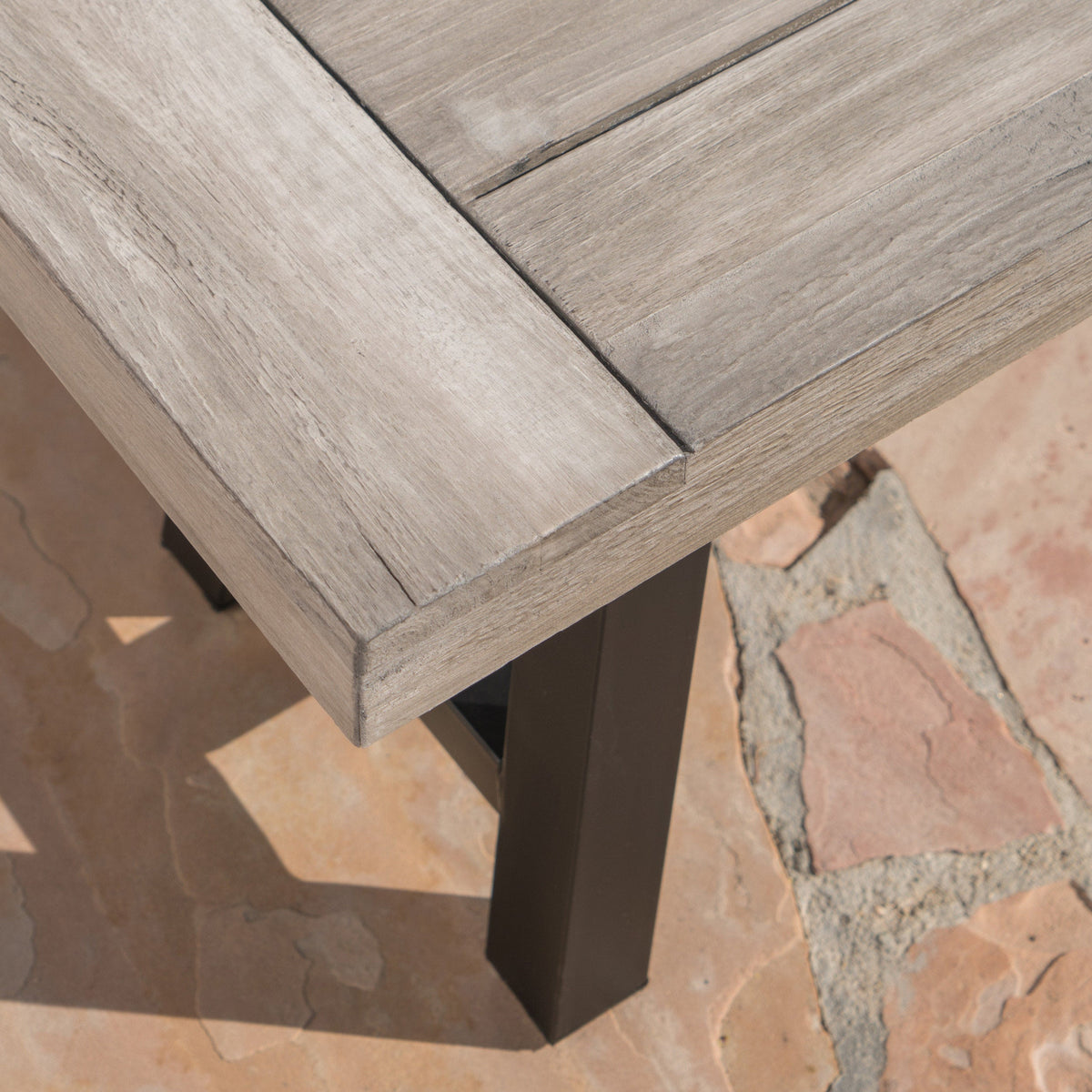 Acacia Wood Outdoor Dining Bench, photo 3 of 10