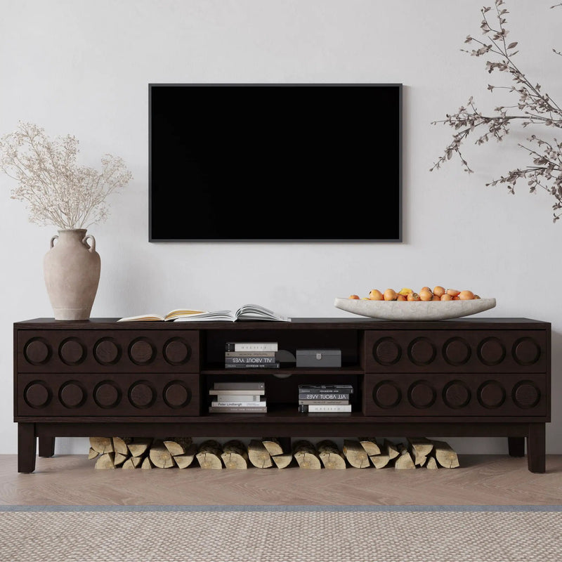 Media Console With 4 Drawers And Cable Management by Unique Piece Furniture