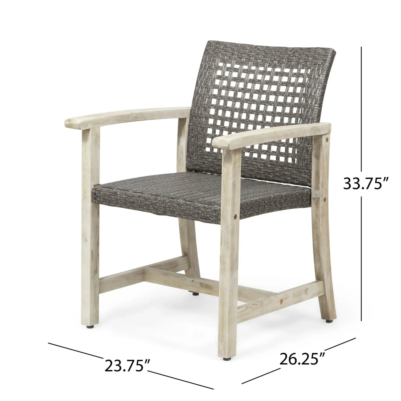 Outdoor Dining Chair Acacia Wood Frame (Set of 2) by HouseOfZazla