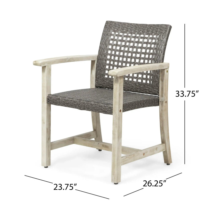 Outdoor Dining Chair Acacia Wood Frame (Set of 2) by HouseOfZazla