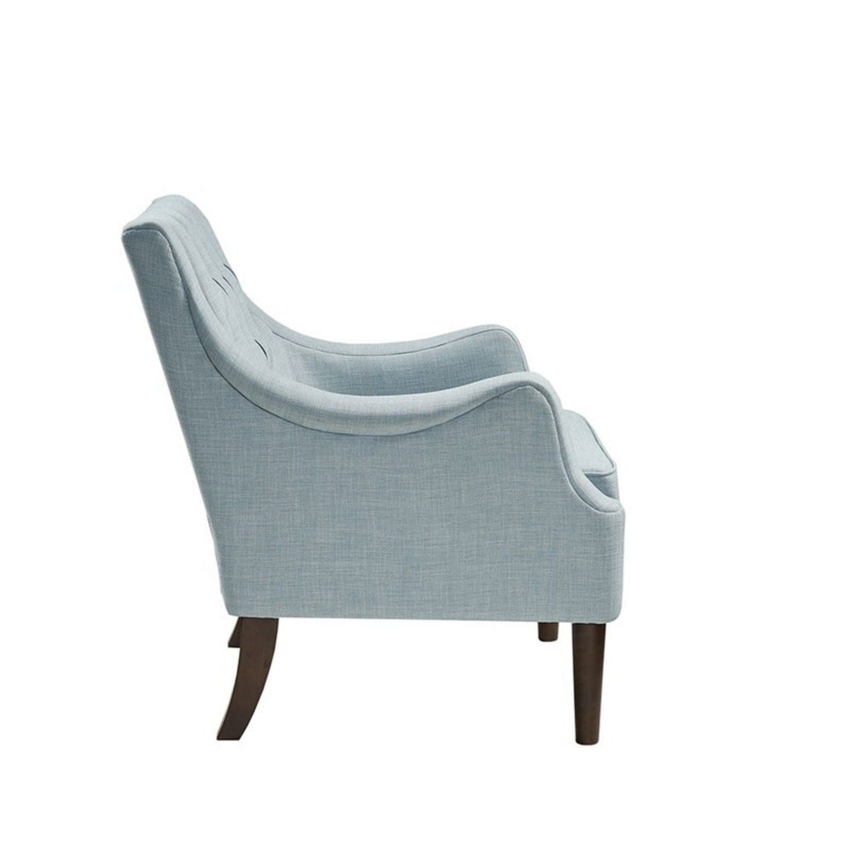 Button Tufted Accent Chair with Removable Cushion - Light Blue, photo 2 of 9