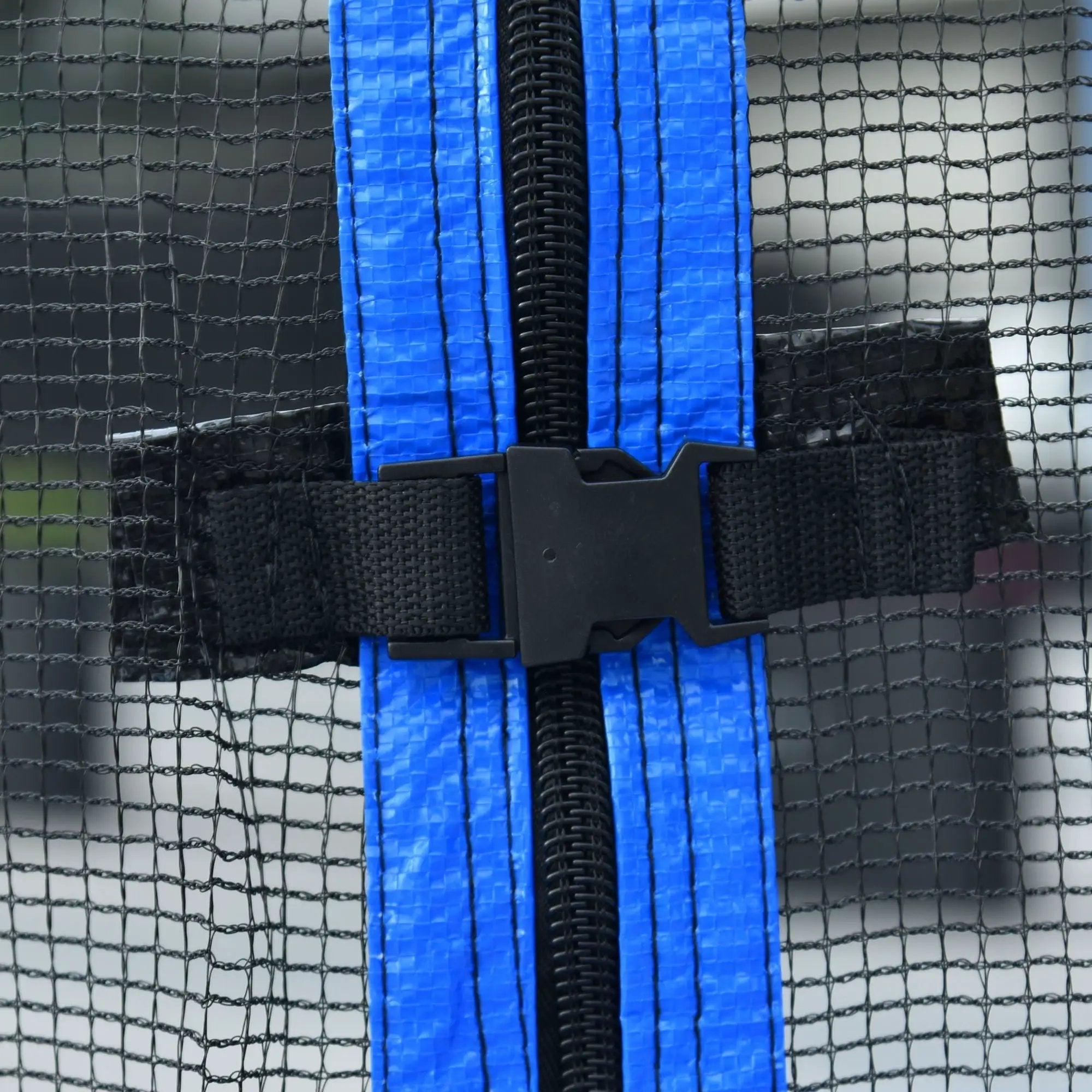 14Ft Trampoline For Adults & Kids With Basketball Hoop, Outdoor Trampolines With Ladder And Safety Enclosure Net For Kids And Adults - Blue by HouseOfZazla