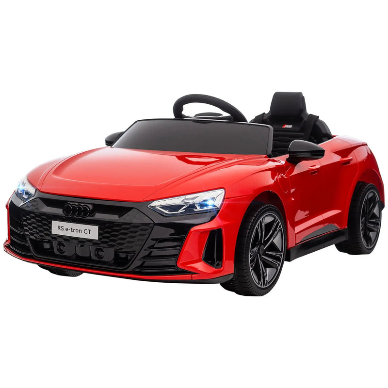 Aosom - Kids Ride On Car, 12V Licensed Audi Rs E-Tron Gt 3.1 Mph Electric Car For Kids, Ride-On Toy For Boys And Girls With Remote Control, 4 Wheels With Suspension, Horn, Music, Lights - Red by HouseOfZazla