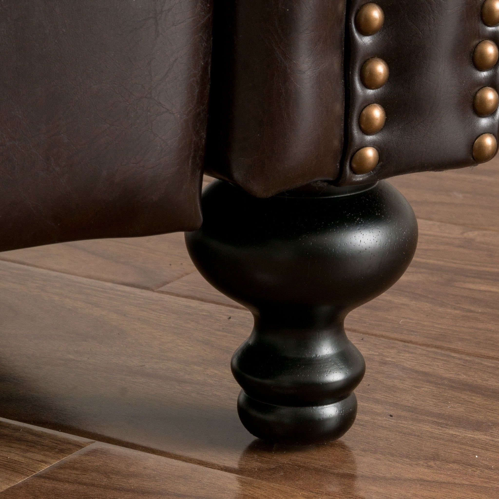 Contemporary Style Push Back Recliner with Button Tufted Stitching and Nailhead Trim by HouseOfZazla