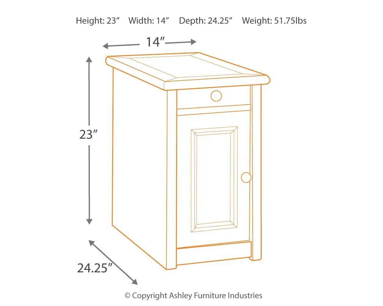 Bolanburg - Chair Side End Table by Unique Piece Furniture