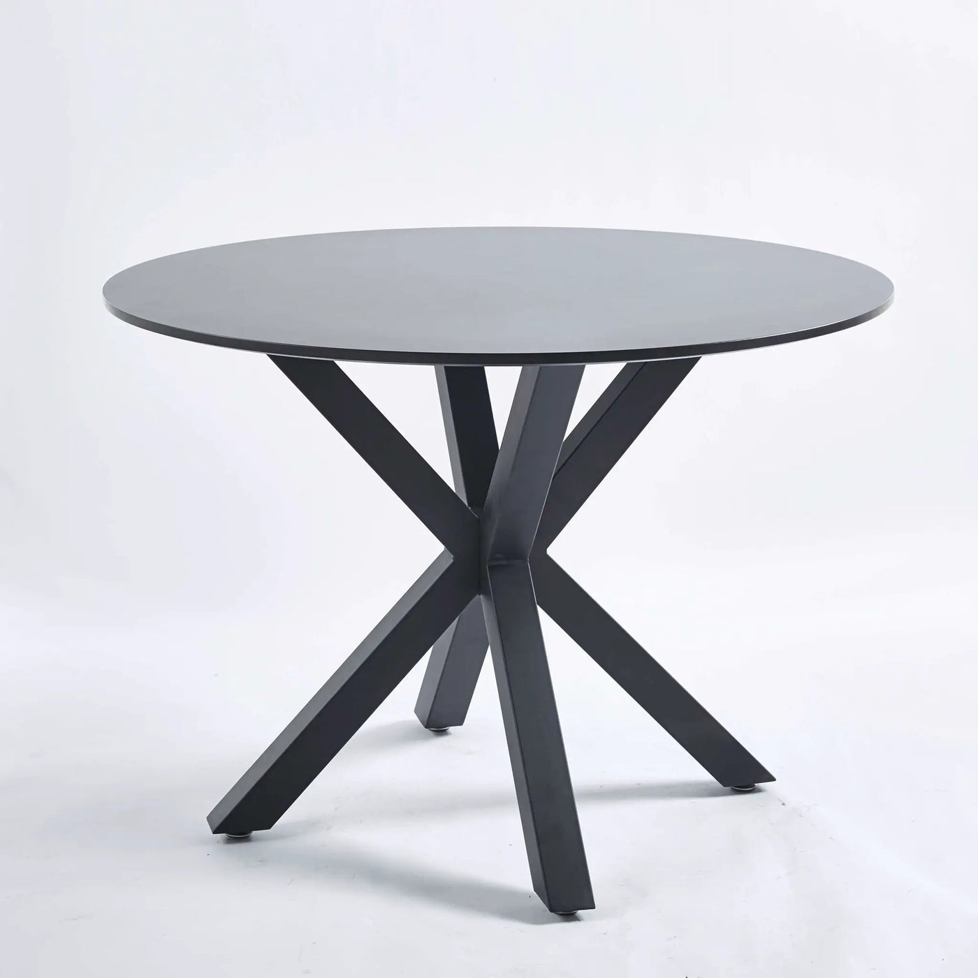 Table Mid-Century Dining Table For 4 - 6 People With Round Table Top, Pedestal Dining Table, End Table Leisure Coffee Table, Cross Leg by HouseOfZazla