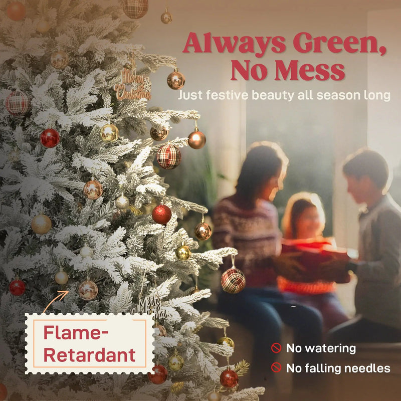 HOMCOM 9 ft Artificial Frosted Christmas Tree by HouseOfZazla