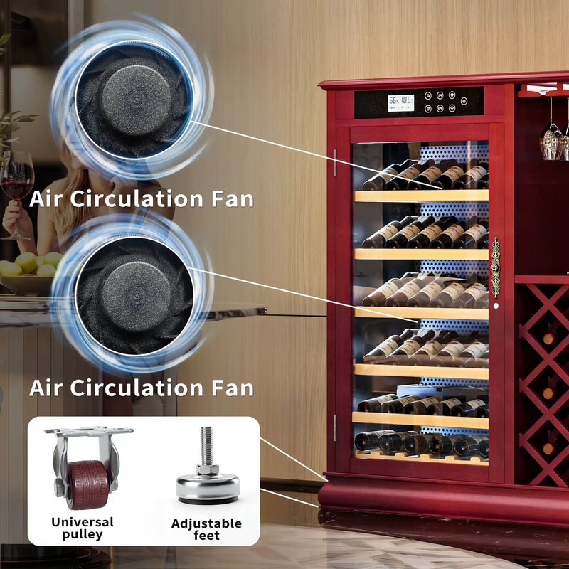 69 Bottles Wood Wine Refrigerator Cabinet by HouseOfZazla