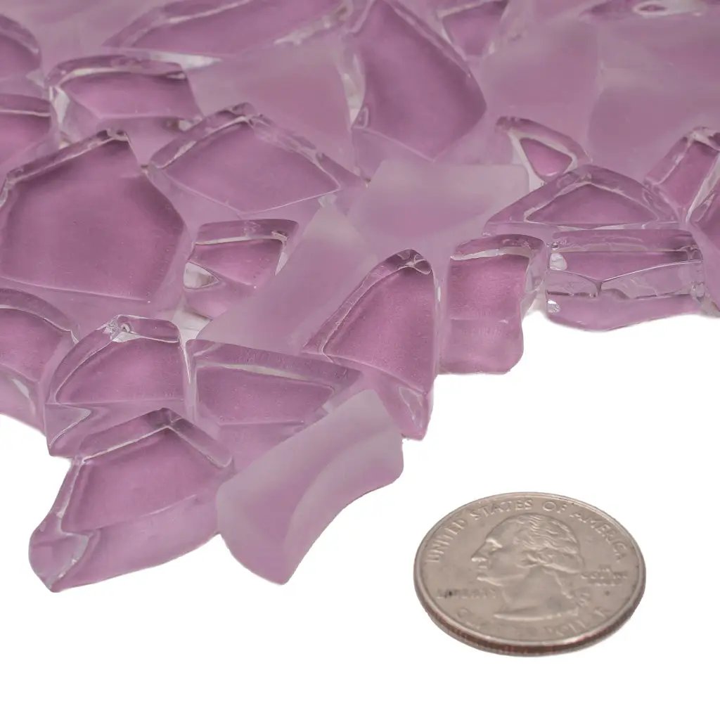Orchid Pink 11x11 Glossy Matte Multi-shaped Glass Mosaic Tile (5 pack, 4.36 sq ft/case) by Apollo Tile
