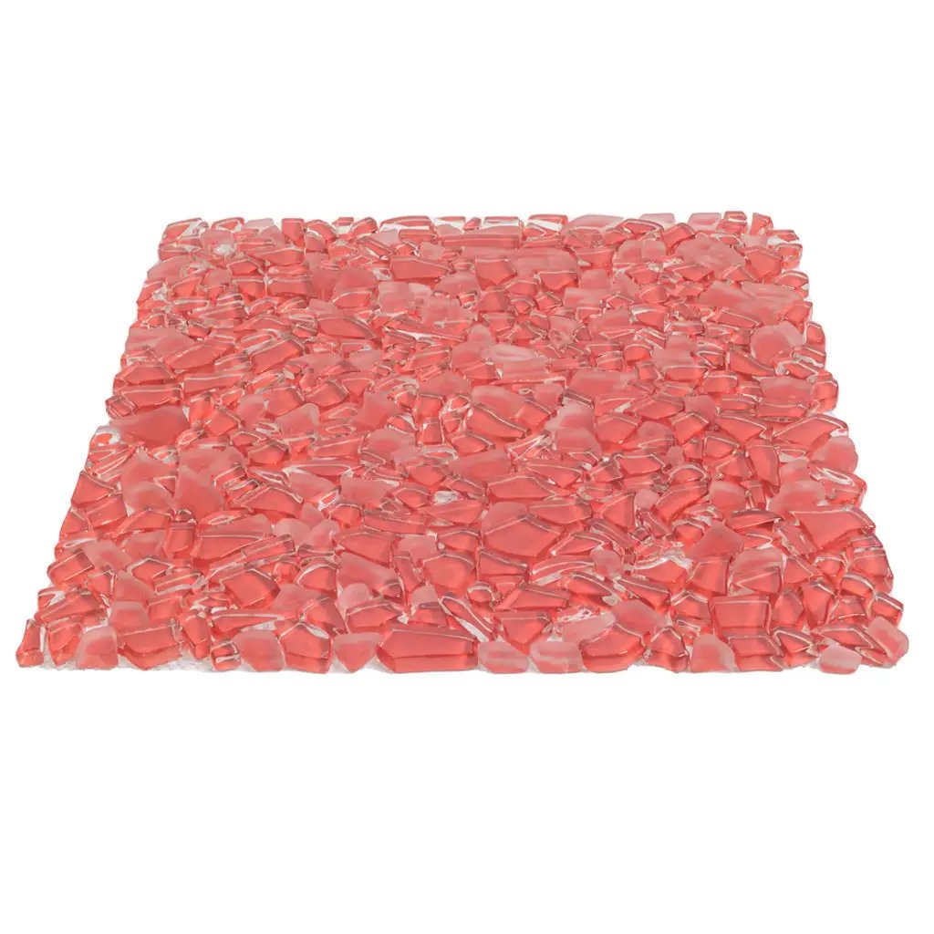 Red 11x11 Glossy Matte Multi-shaped Glass Mosaic Tile (5 pack, 4.36 sq ft/case) by Apollo Tile
