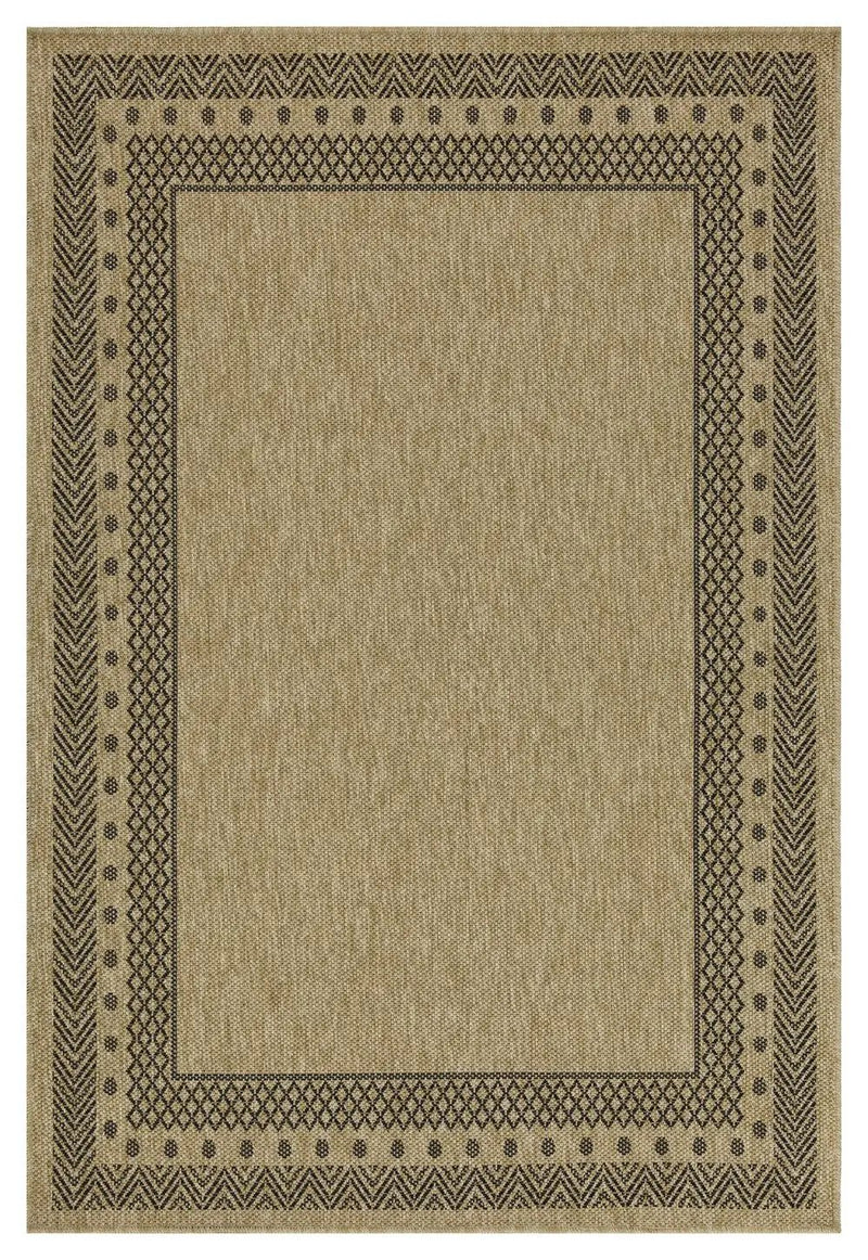Earth GC_NTL1006 Jute/Black Indoor/Outdoor Area Rug by HouseOfZazla