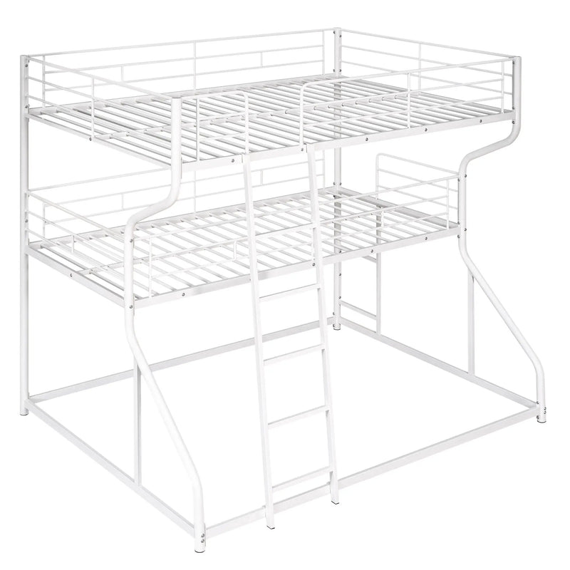 Industrial Triple Bunk Bed With Dual Ladders Frame, Space Saving Design by HouseOfZazla