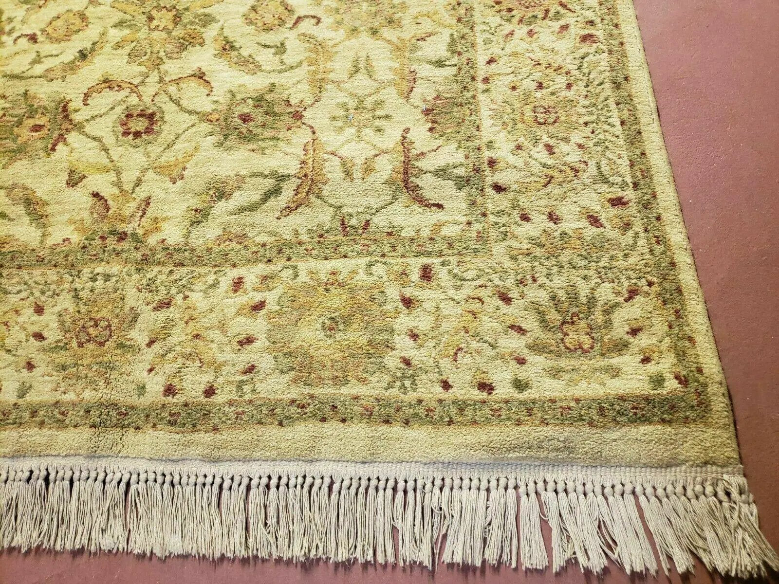 Belgium Power Loomed Rug 5x7, Vintage Oriental Wool Carpet, Beige by Jewel Rugs