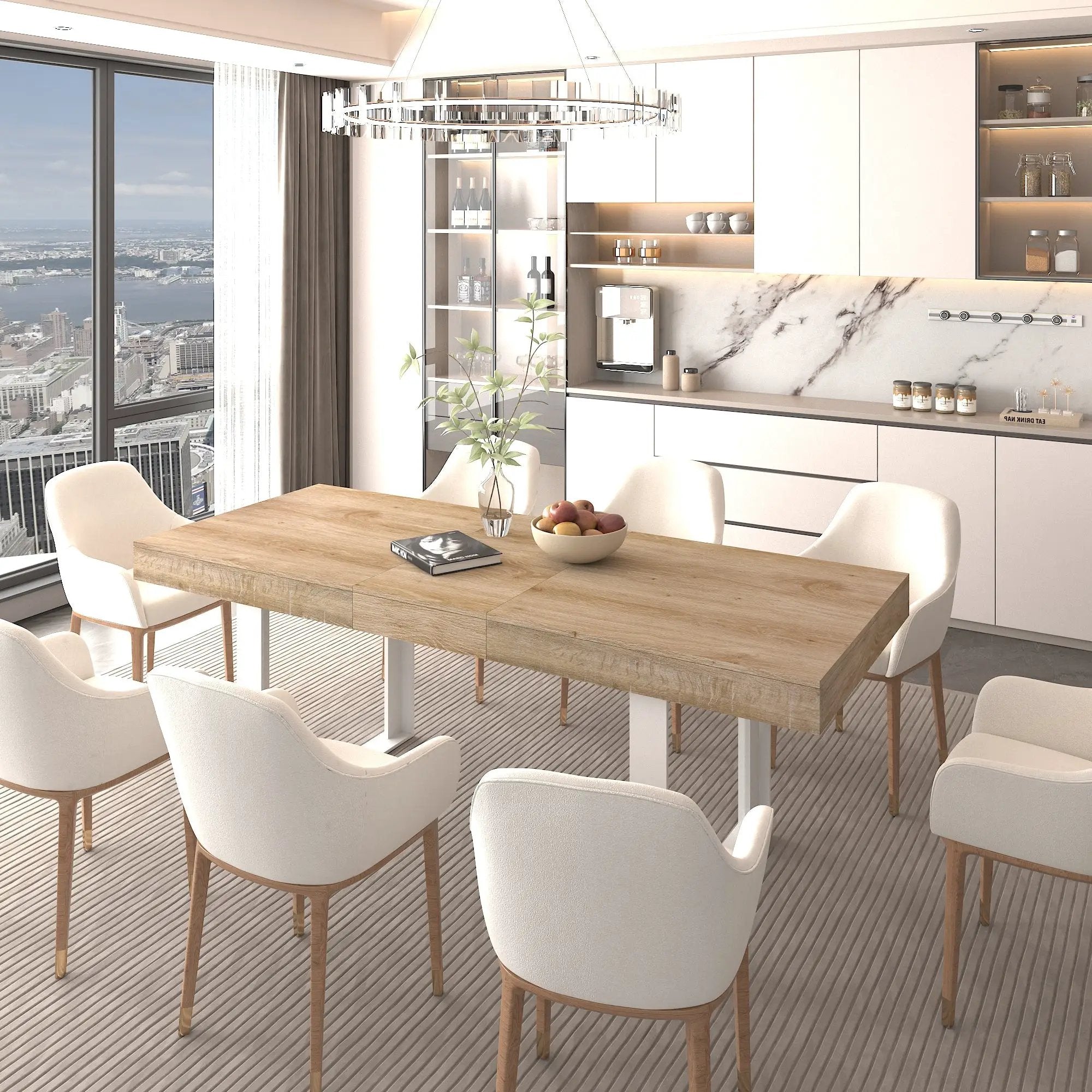 Extendable Dining Room Table for 6-10 by HouseOfZazla