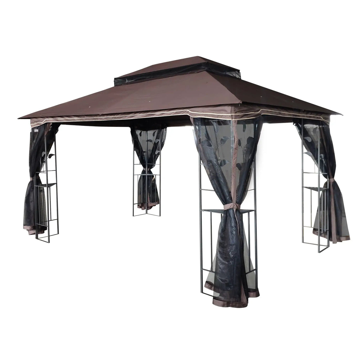 Patio Gazebo Tent With Ventilated Double Roof And Mosquito Net For Backyard Or Garden by HouseOfZazla