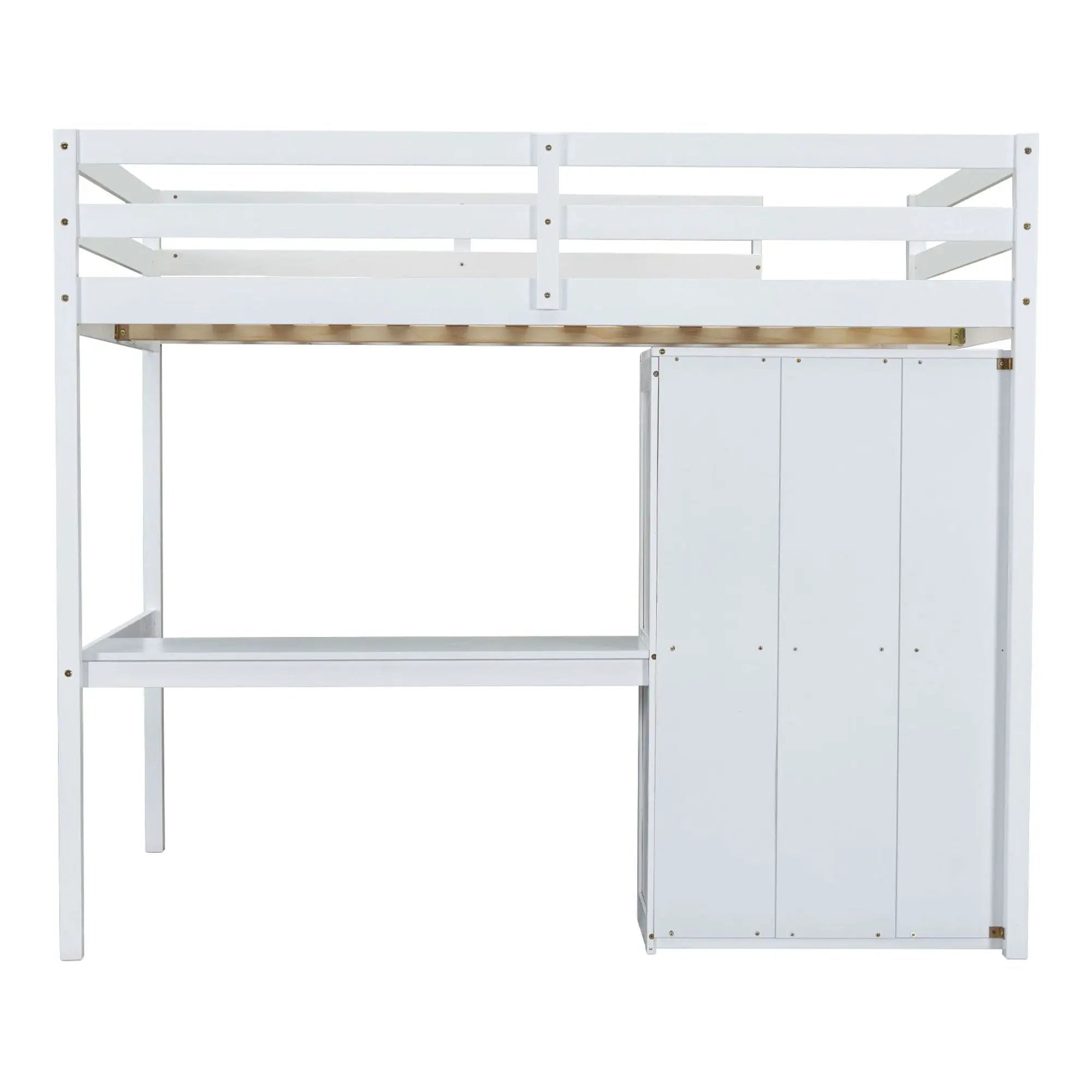 Loft Bed With Built In Wardrobe, Desk, Shelves And Drawers by Unique Piece Furniture