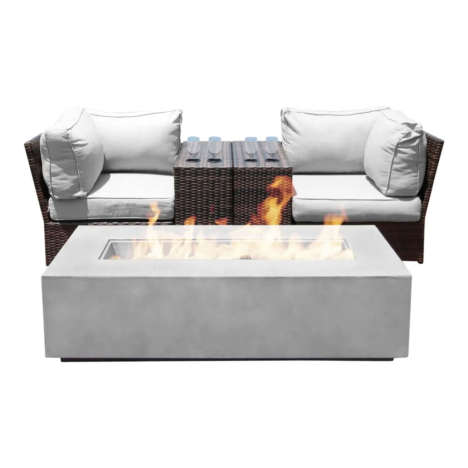 Outdoor Elegance Conversation Set With Fire Pit by Unique Piece Furniture