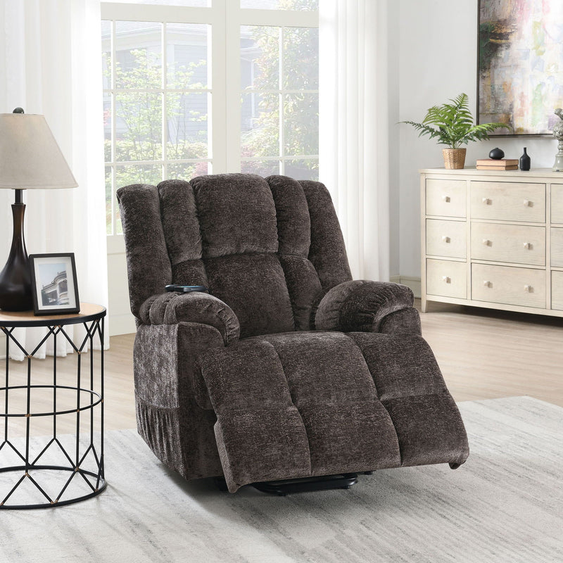 Power Motion Recliner with Lift, Heating & Massage - Brown, photo 2 of 4