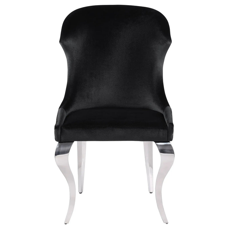 Cheyanne Upholstered Dining Side Chair Black (Set of 2) by Unique Piece Furniture