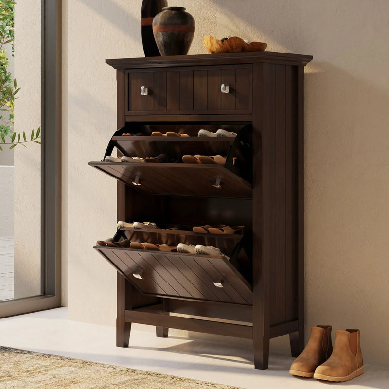 Acadian - Entryway Shoe Storage Cabinet - Brown by HouseOfZazla