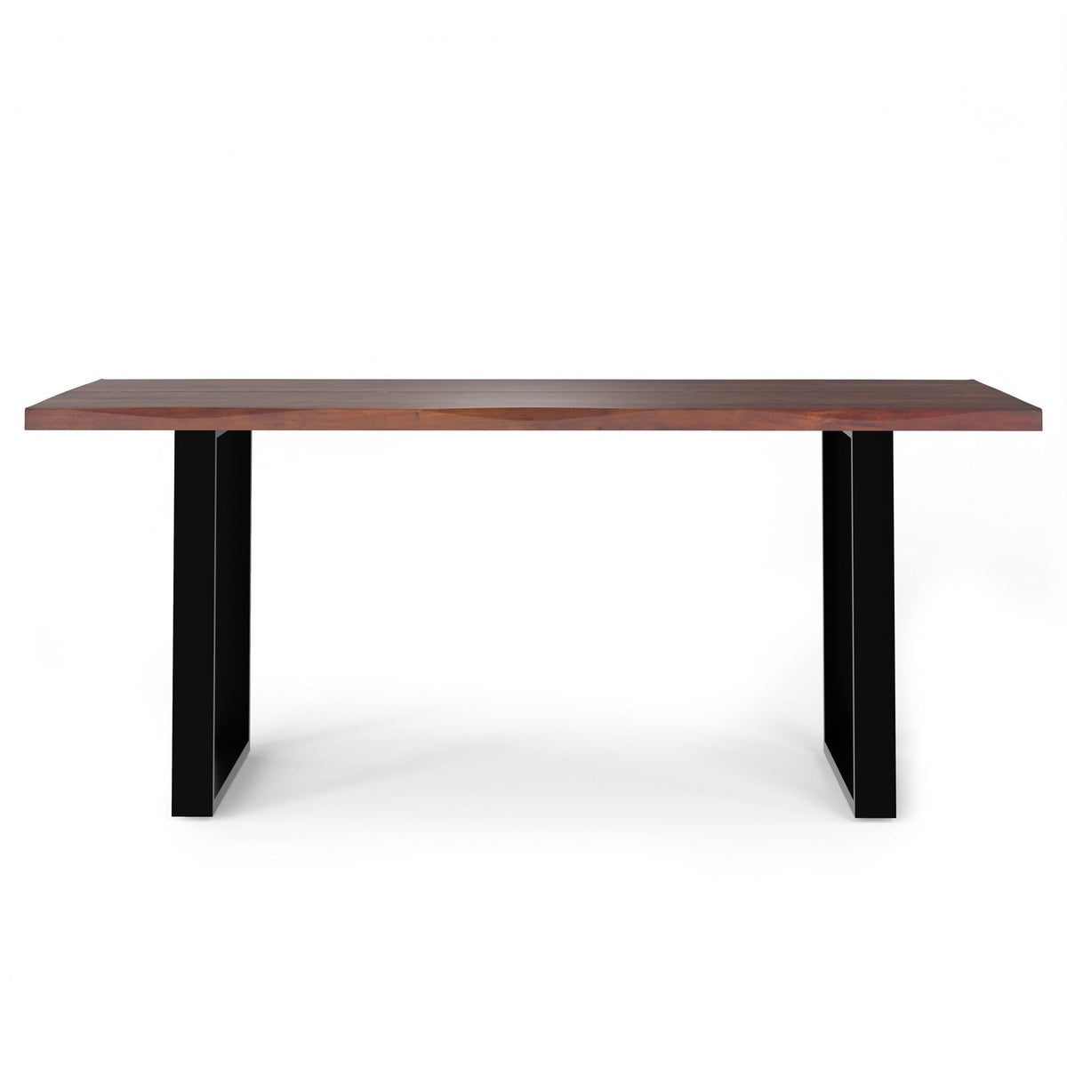 Handcrafted Dining Table with Modern Iron Legs - Light Brown or Dark Brown, photo 3 of 14