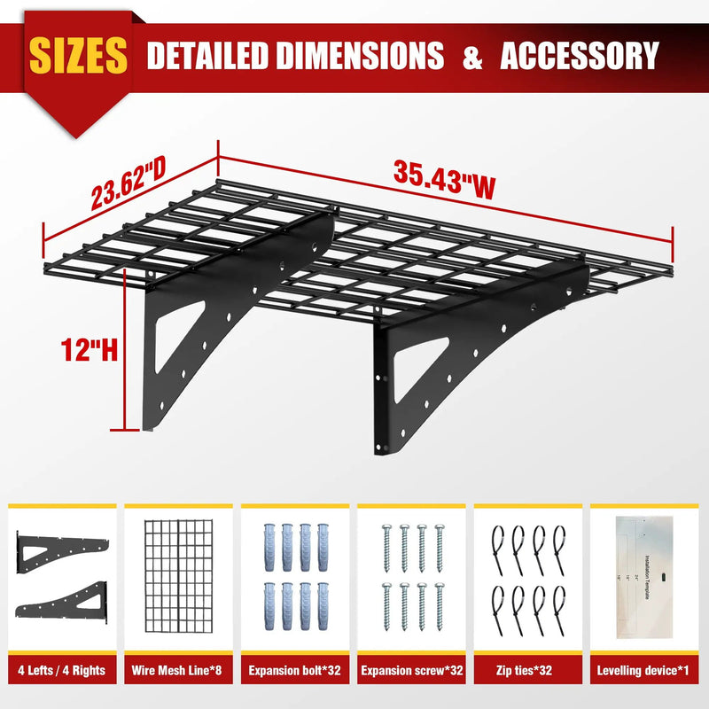 Wall Mounted Shelf For Garage by HouseOfZazla