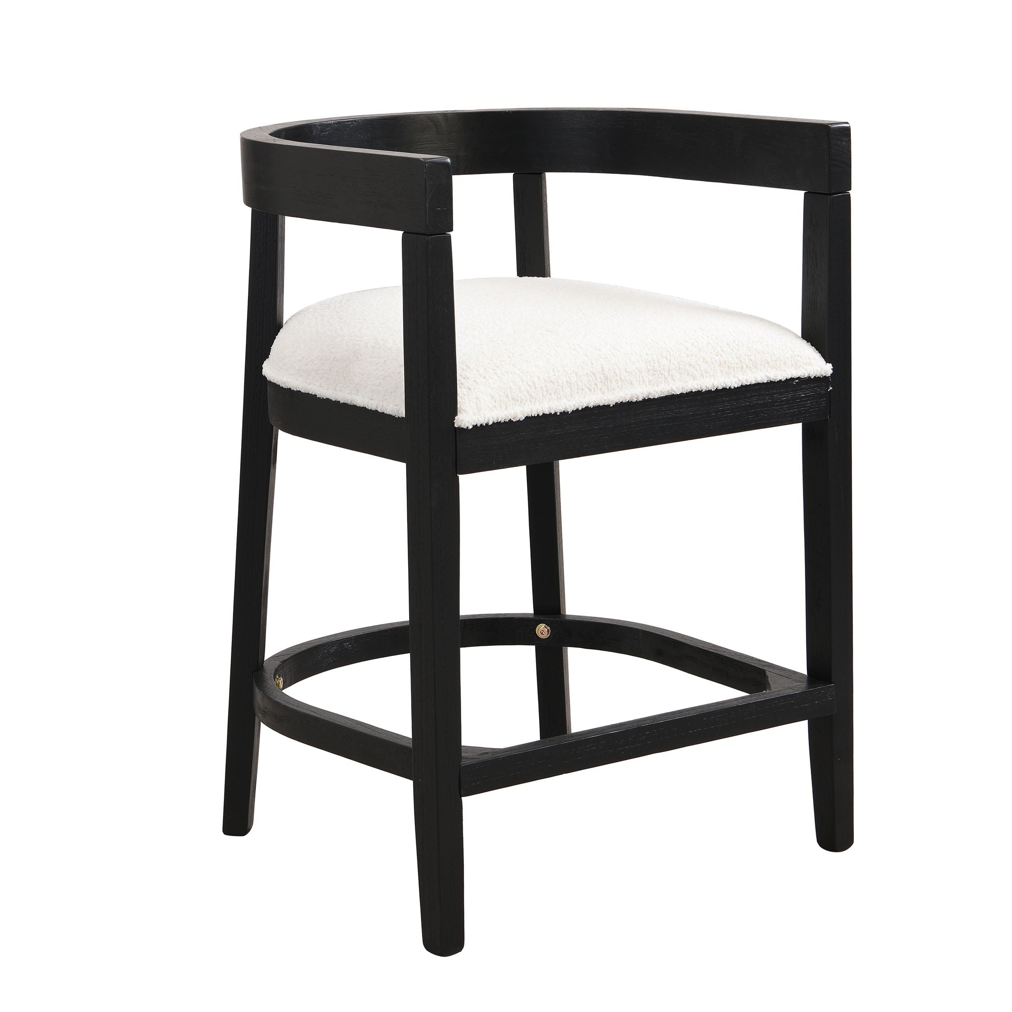 Modern Rubberwood Counter Stool Set With Upholstered Seats by HouseOfZazla