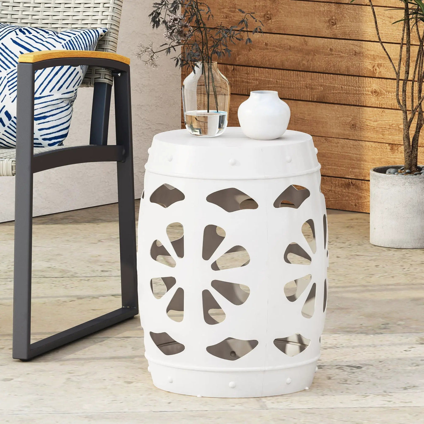 Large Metal End Table by HouseOfZazla