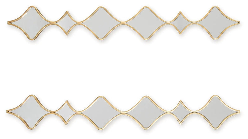 Harriswood - Accent Mirror Set (Set of 2) - Gold Finish by Unique Piece Furniture