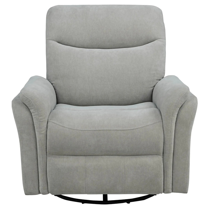 Adler Upholstered Power Swivel Glider Recliner Ivory by Unique Piece Furniture