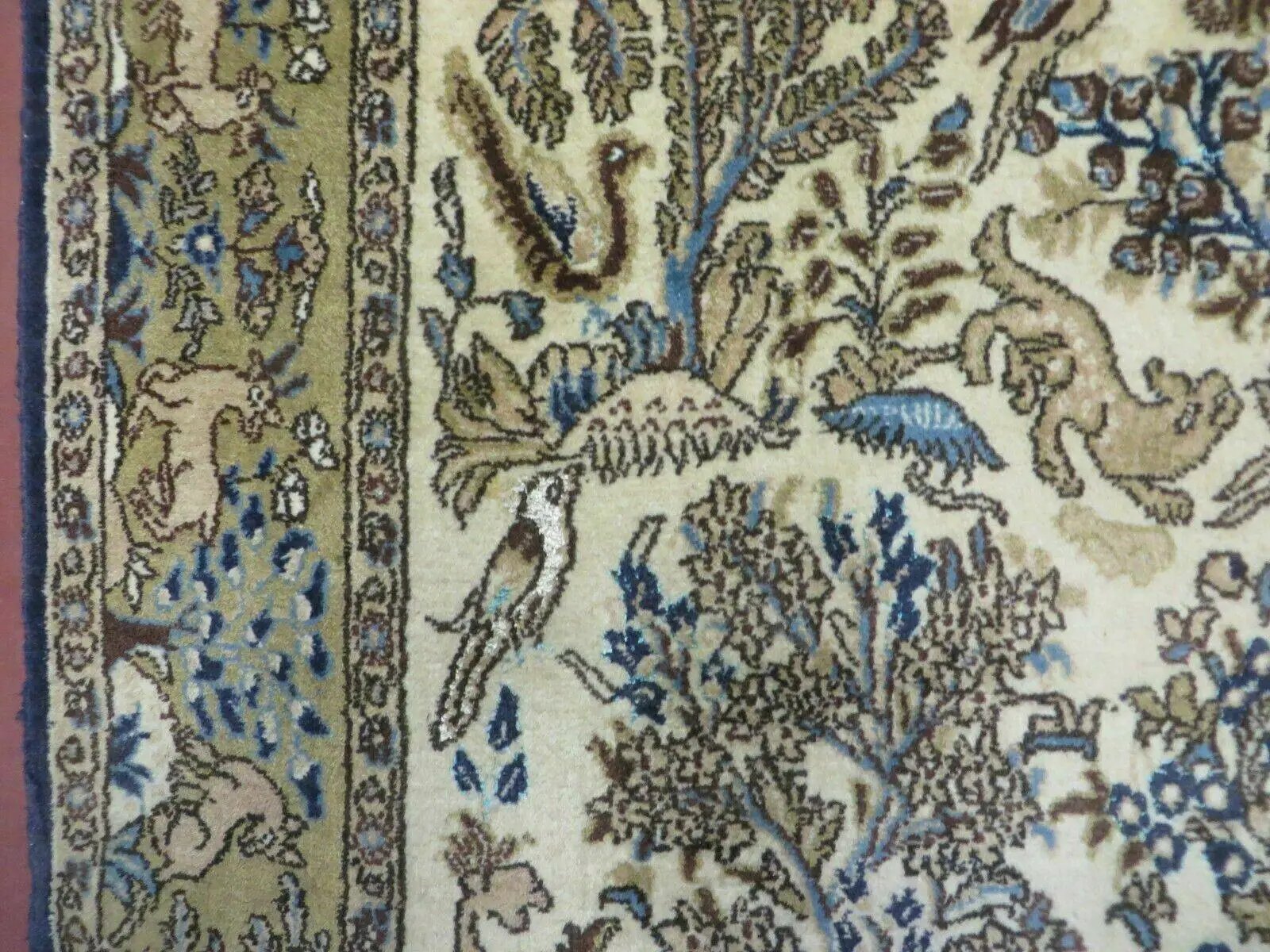4' X 6 Handmade India Oriental Fine Pictorial Tree Of Life Wool Silk Rug Wow by Jewel Rugs