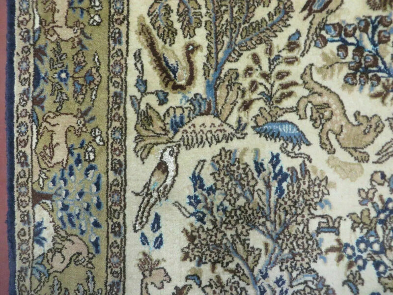 4' X 6 Handmade India Oriental Fine Pictorial Tree Of Life Wool Silk Rug Wow by Jewel Rugs