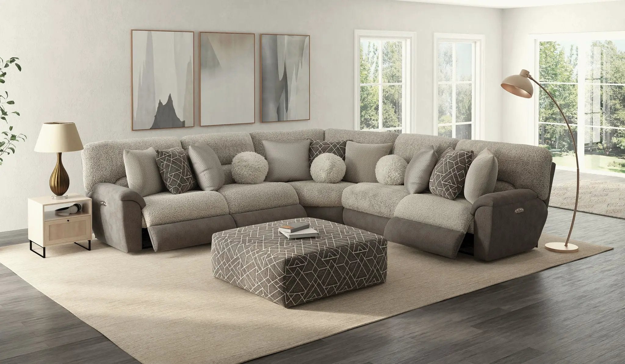 Rendezvous - Castered Cocktail Ottoman - Umber by Unique Piece Furniture
