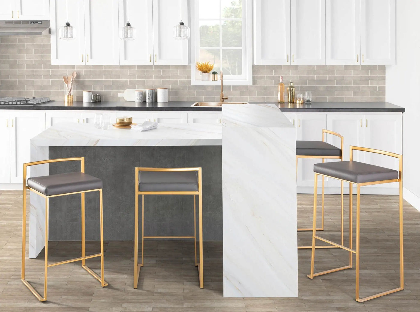 Fuji - Contemporary / Glam & Quality Construction Barstool by Unique Piece Furniture