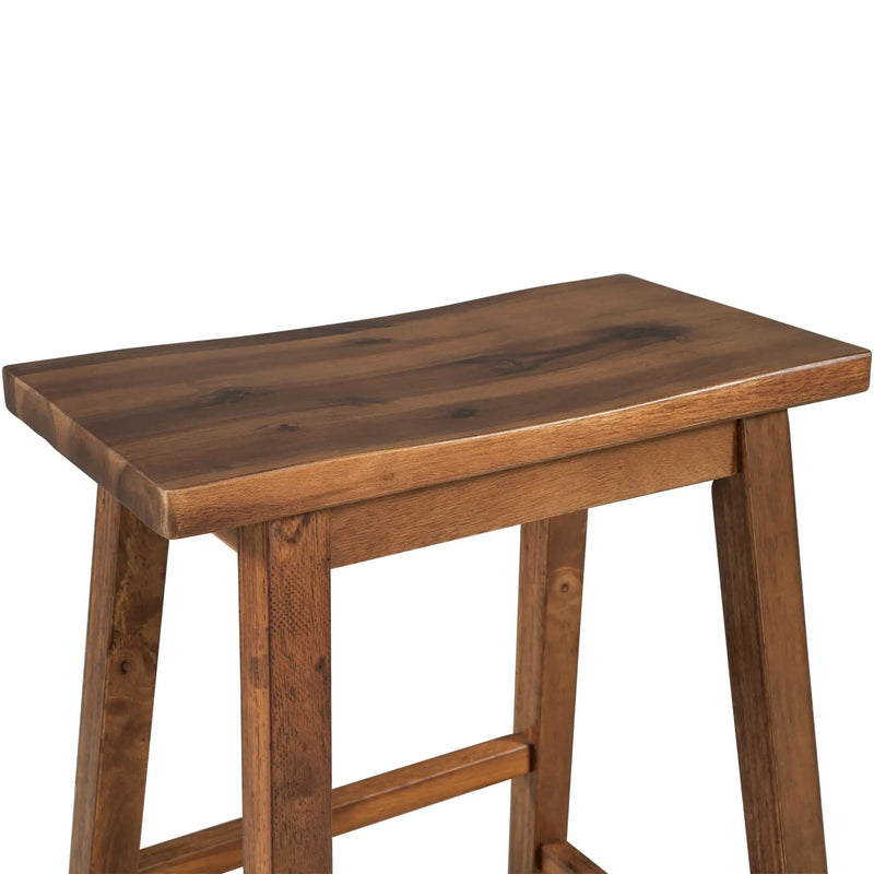 Rustic 3 Piece Stationary Kitchen Island Set With 2 Seatings, With 2 Open Shelves by HouseOfZazla