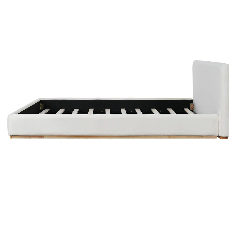 Elegant Upholstered Bed With Solid Wood Frame, King by HouseOfZazla