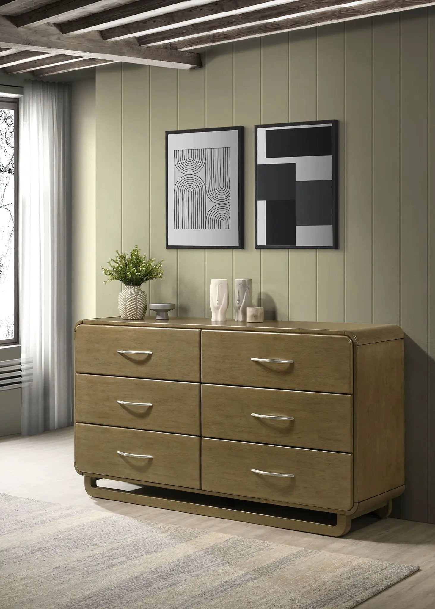 Amsbury 6-drawer Dresser Cabinet Nutmeg by Unique Piece Furniture