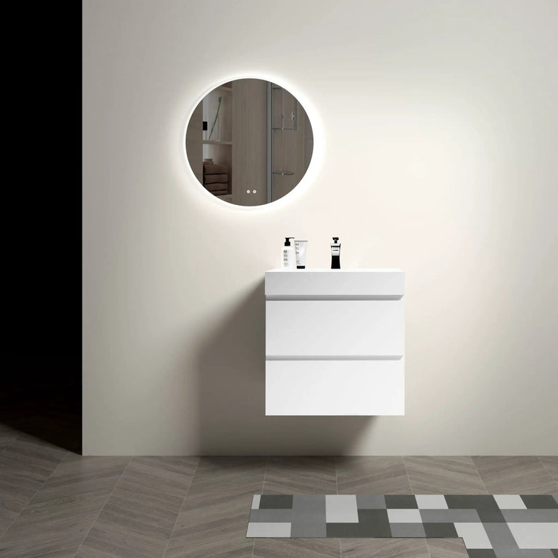 Alice - Bathroom Vanity With Large Storage, Sink Wall Mounted Floating Bathroom Vanity For Modern Bathroom, One-Piece Sink Basin Without Drain And Faucet by Unique Piece Furniture
